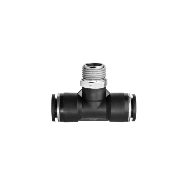 Threaded Branch Connection Adapter 1/4 In Branch Tee Adapters, Push to Connect, Intermittent Swivel, Tube ...
