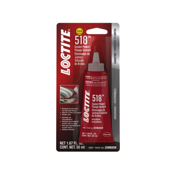 Loctite 518 Gasket Maker Flange Sealant, 50 Milliliter Tube