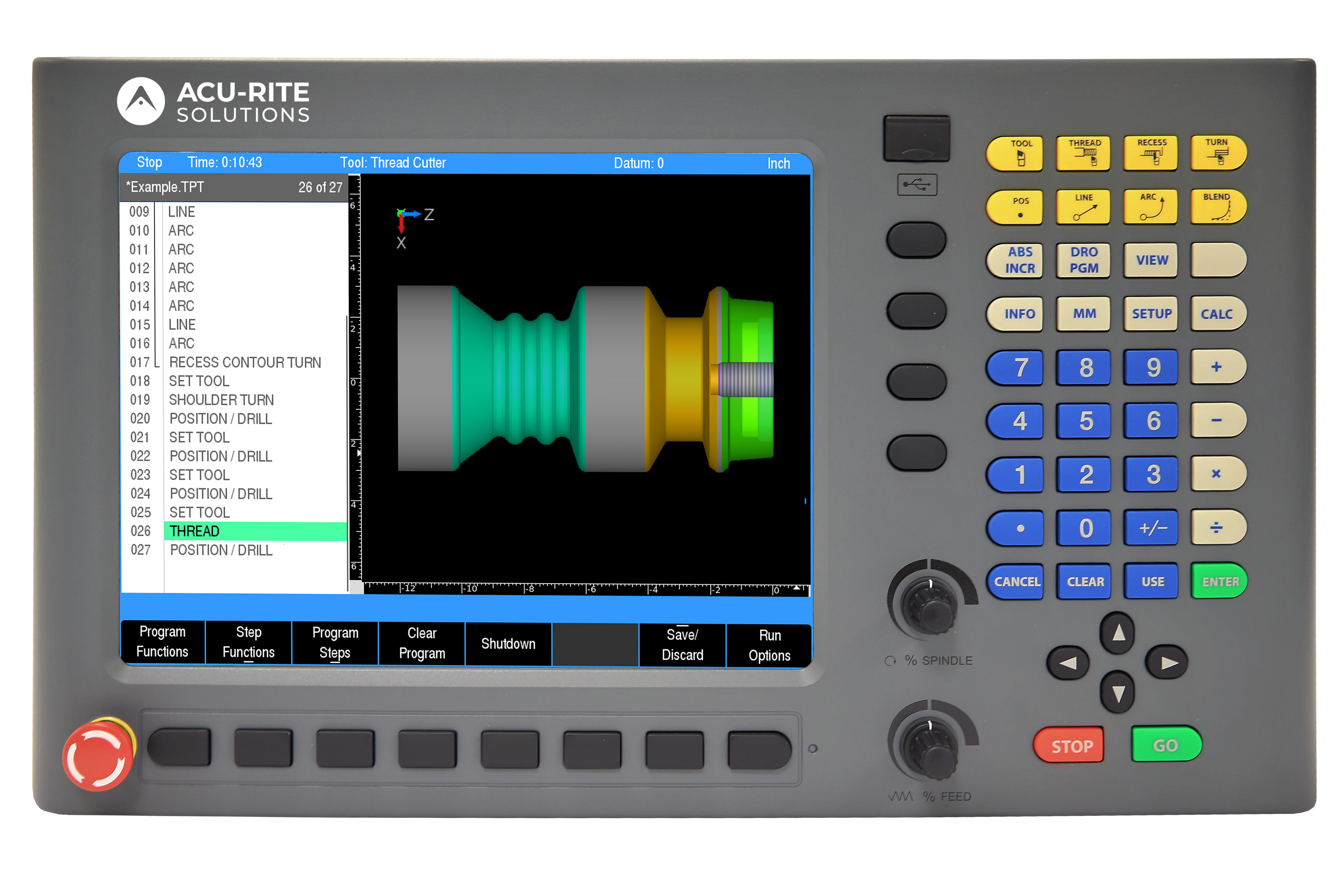 Acu-Rite Solutions TurnPWR CNC lathe control — replacement unit for manual lathe CNC conversion