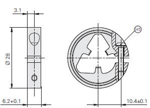 Technical details on HEIDENHAIN 540741-03 CLAMPING RING