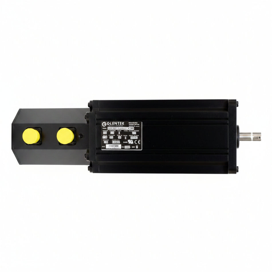 Fadal AC servo motor MTR-0142 — front view showing motor housing and shaft