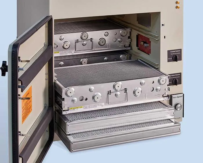 MistBuster 2000 00449-G - open trays showing internal electronic collector cells