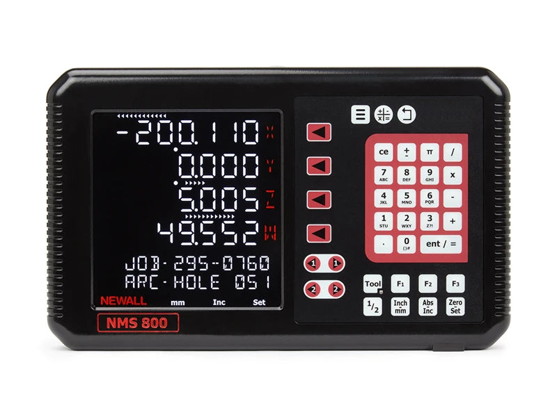A black Newall NMS800 digital readout display