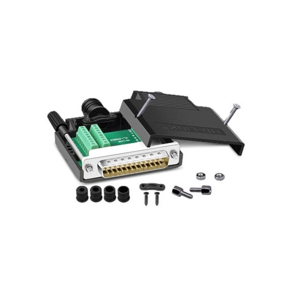 Serial 25 Port DB25 Solderless Connector, RS232 D-SUB Serial to 25-pin Port, 16mm Thi ...
