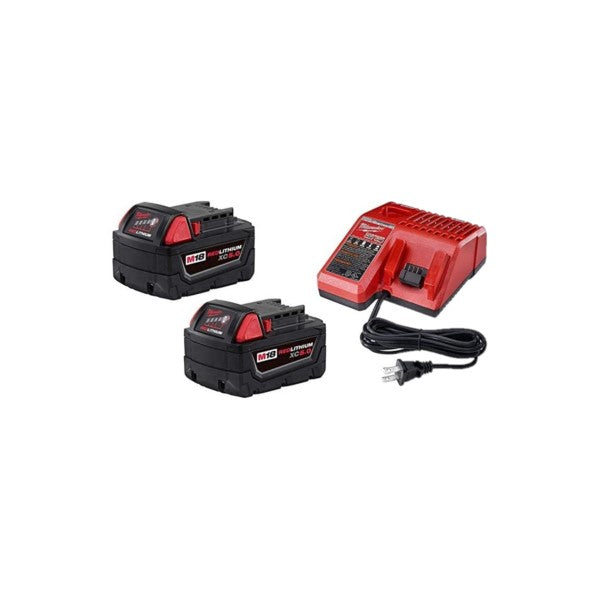 Milwaukee - M18 18-Volt Lithium-Ion XC Starter Kit W/ 2 5.0Ah Batteries & Charger, Case #30-1 - 48-59-1852B