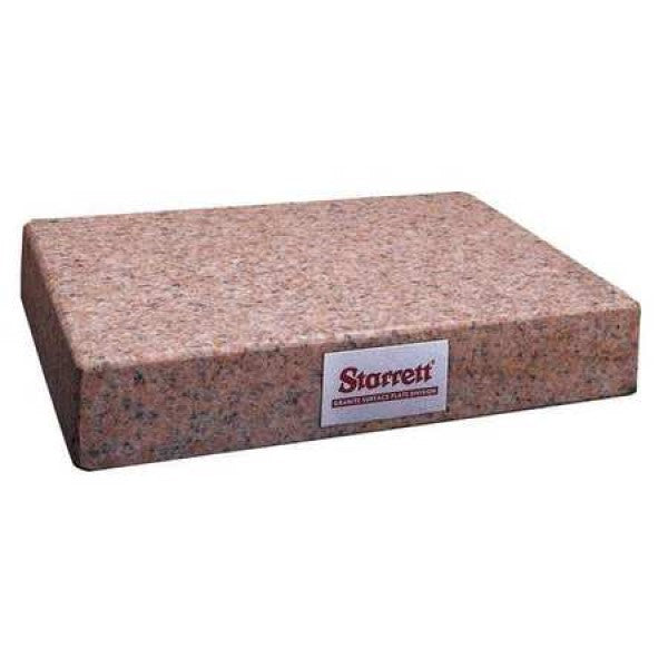 Starrett - Crystal Pink Granite Surface Plate 12x12x4 Grade A, No Ledge, Case #2 - 303677