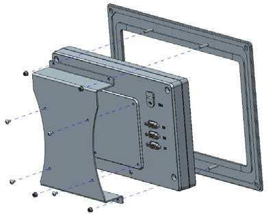 Acu-Rite DRO frame panel mount 1197274-01 — front frame and rear clamping frame, full hardware set