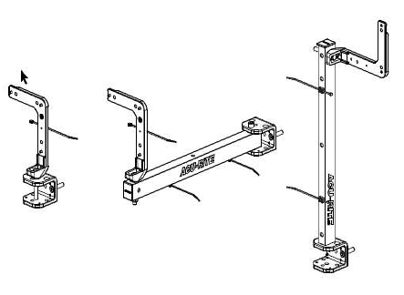 Acu-Rite short arm tilt swivel mounting kit 1298186-01 — full assembly with arm and tilt swivel head, front view