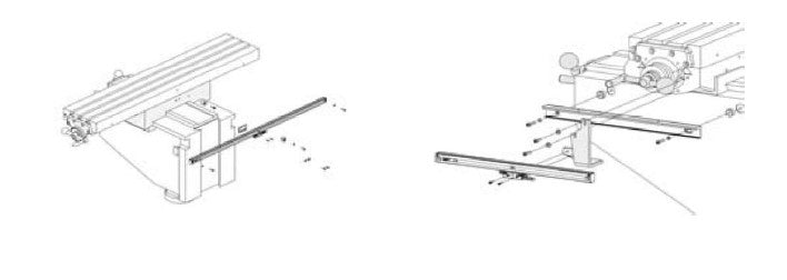 Acu-Rite SENC 150 X/Y scale bracket 689402-01 — Bridgeport Series I rear mount bracket kit with 13 inch backup spar