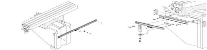 Acu-Rite SENC 150 X/Y scale bracket 689402-05 — JET JTM knee mill rear mount bracket kit, front view